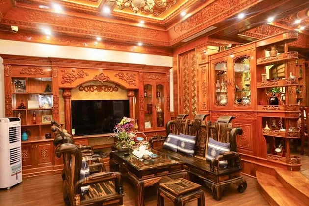 Nội thất nhà gỗ 3 gian