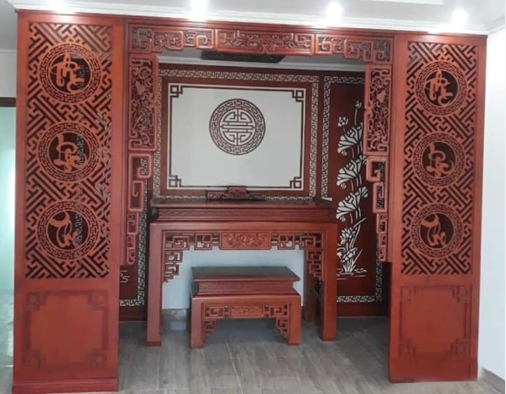 Nội thất nhà gỗ 3 gian