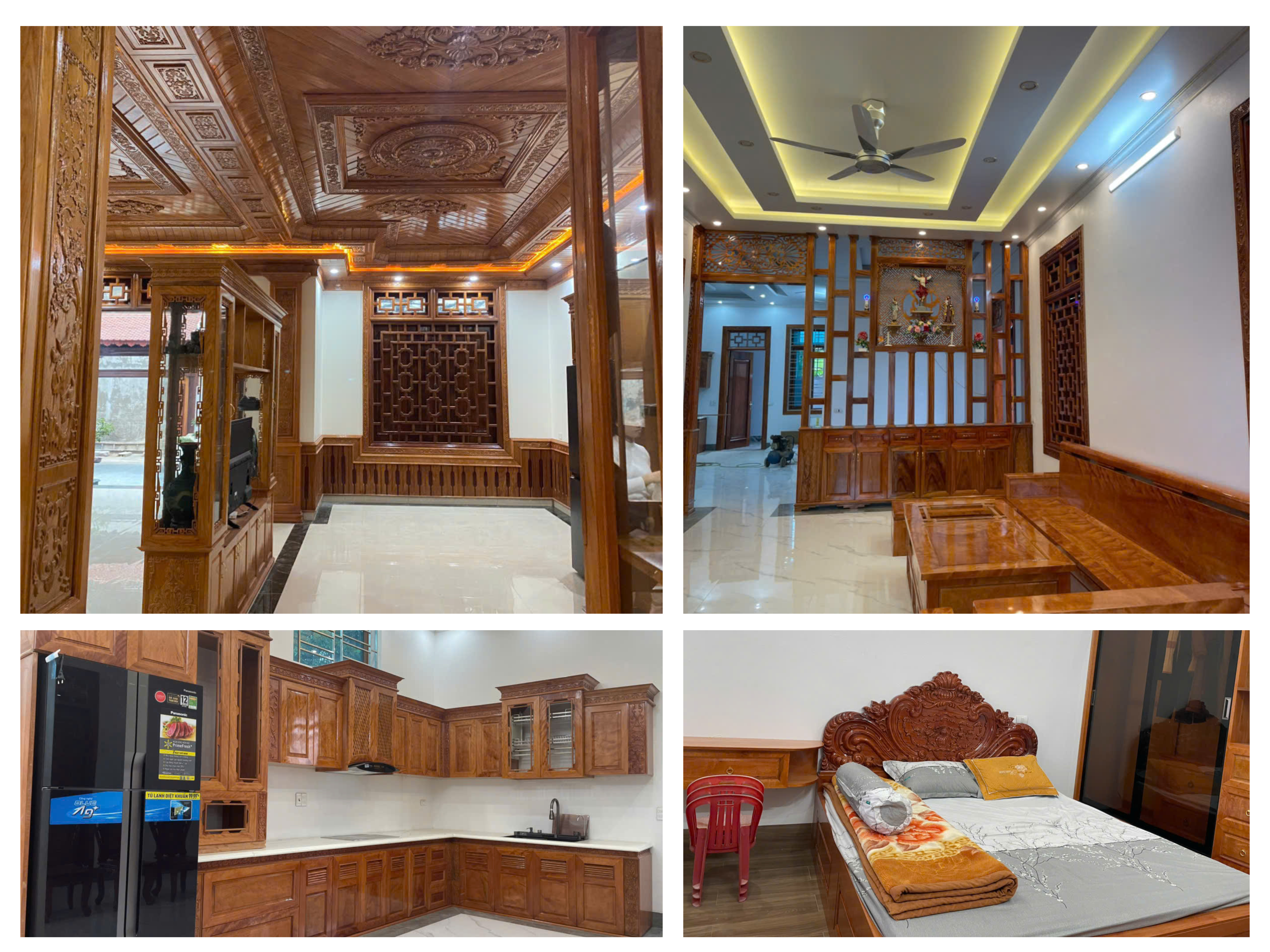 Sập gụ tủ chè gỗ gụ mỹ nghệ - Nhà Gỗ Xứ Thanh